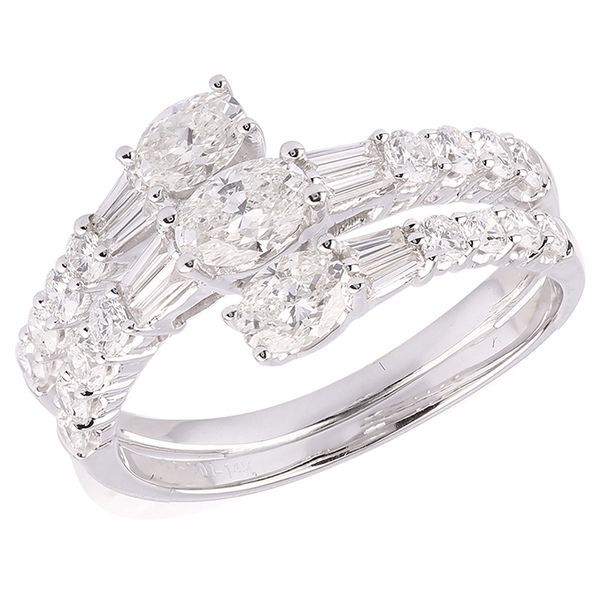White Gold 3 Row Diamond Ring Meigs Jewelry Tahlequah, OK