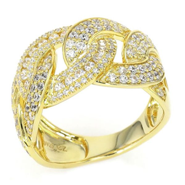 Yellow Gold Diamond Link Band Meigs Jewelry Tahlequah, OK