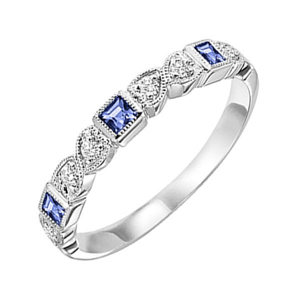 Sapphire & Diamond Stackable Band Meigs Jewelry Tahlequah, OK