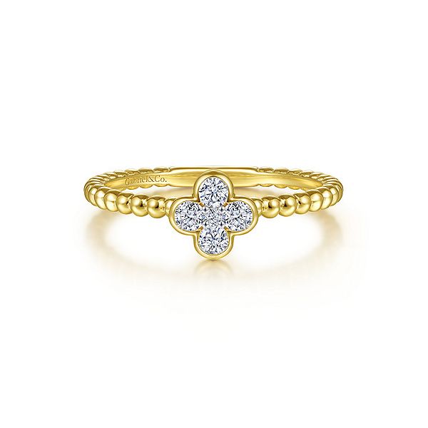 Gabriel & Co. Diamond Clover Ring Meigs Jewelry Tahlequah, OK