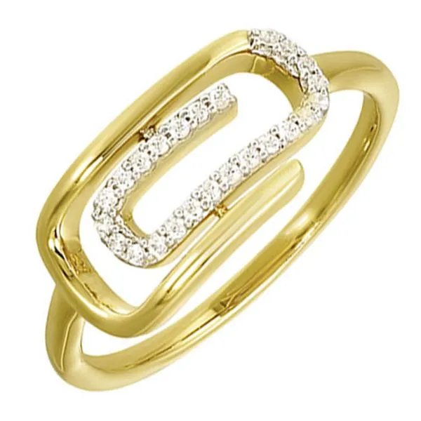 14KY Diamond Paperclip Fashion Ring Meigs Jewelry Tahlequah, OK