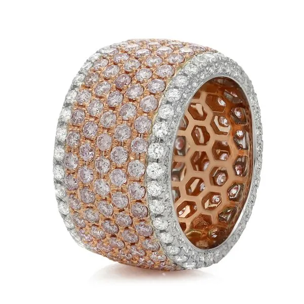 Pink Diamond Eternity Wide Band Image 3 Meigs Jewelry Tahlequah, OK