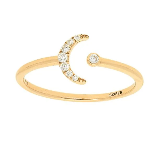 Yellow Gold Moon Open Diamond Ring Meigs Jewelry Tahlequah, OK