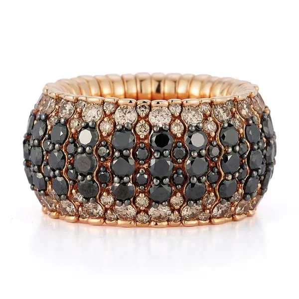 Demeglio Black & White Diamond Stretch Ring Meigs Jewelry Tahlequah, OK