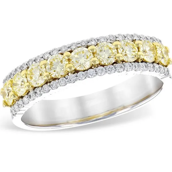 Yellow & White Diamond Band Meigs Jewelry Tahlequah, OK