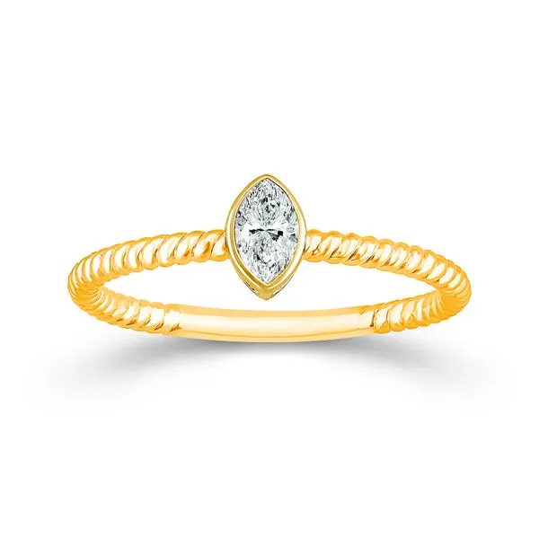 Marquise Diamond Yellow Gold Solitaire Ring Meigs Jewelry Tahlequah, OK