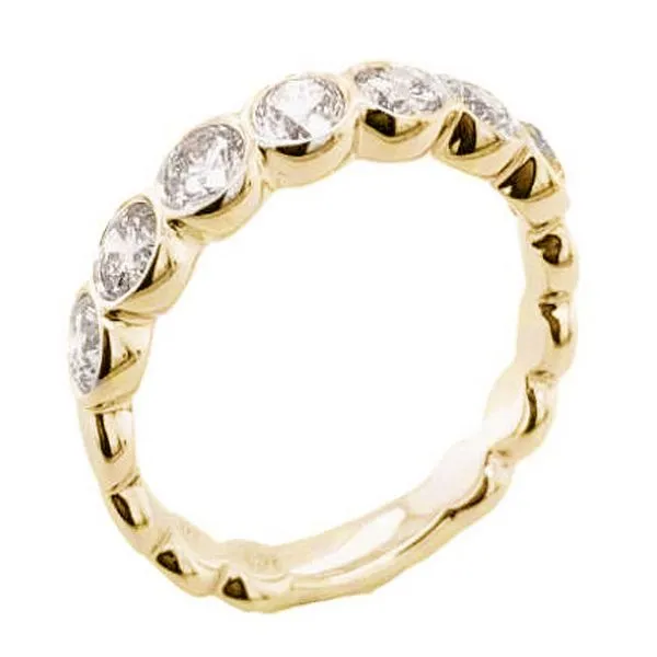 Yellow Gold Bezel Set Diamond Band Meigs Jewelry Tahlequah, OK