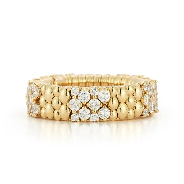 Yellow Gold Cashmere Diamond Stretch Ring Meigs Jewelry Tahlequah, OK