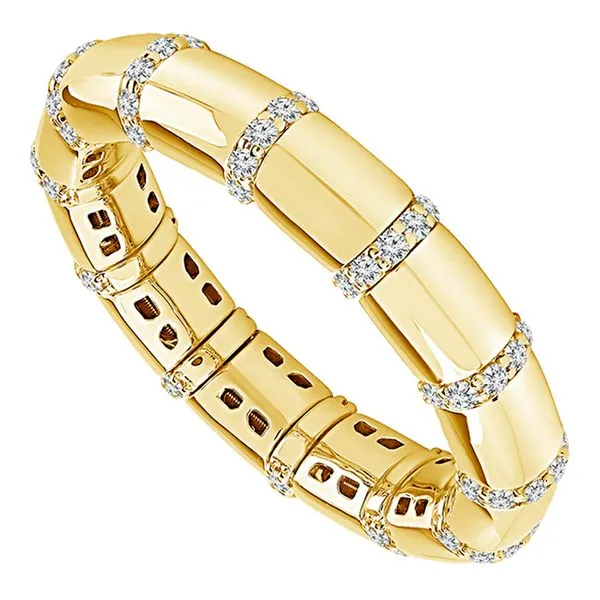 14Kt Yellow Gold and Titanium Wire Diamond Eternity Ring Meigs Jewelry Tahlequah, OK