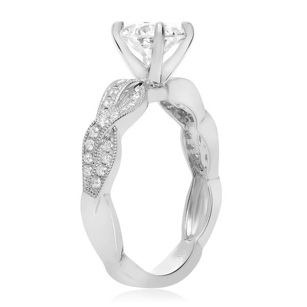 White Gold Swirl Diamond Semi-Mount Image 2 Meigs Jewelry Tahlequah, OK