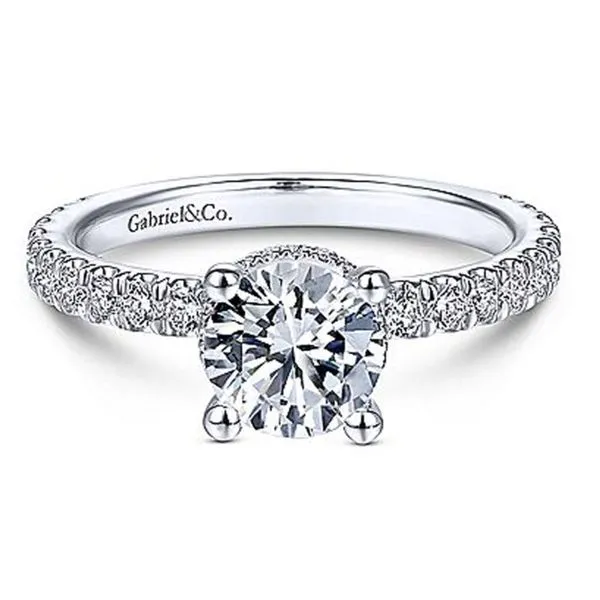 White Gold Round Diamond Semi Mount Meigs Jewelry Tahlequah, OK