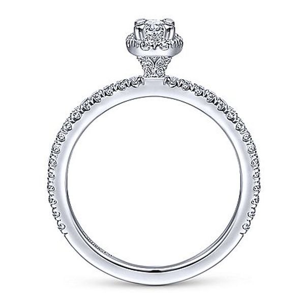 White Gold Oval Diamond Halo Semi Mount Image 2 Meigs Jewelry Tahlequah, OK