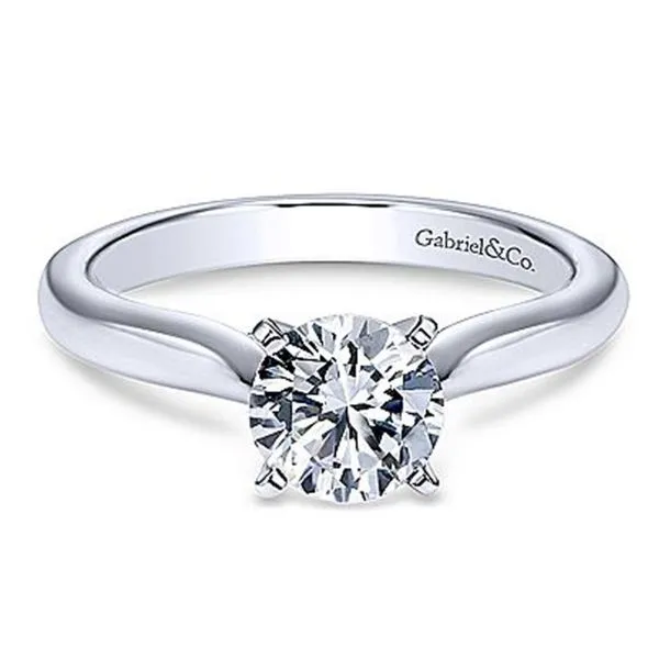 White Gold Polished Solitaire Semi Mount Meigs Jewelry Tahlequah, OK