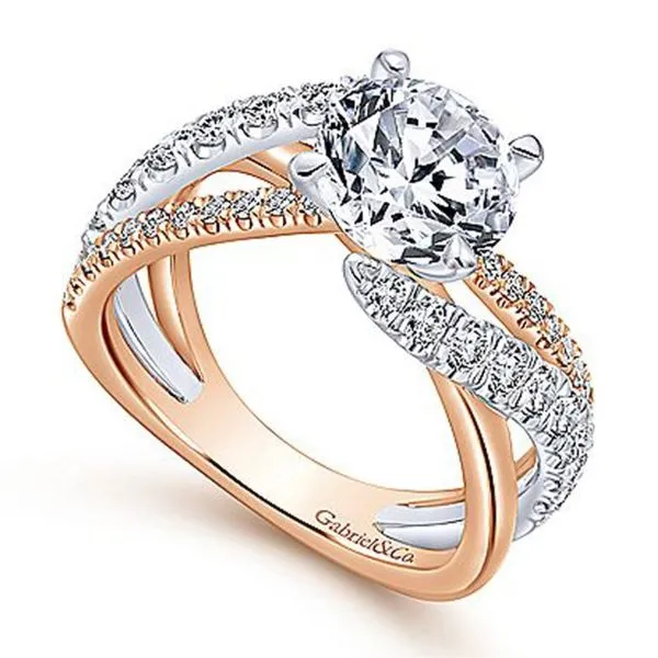 Two Tone Freeform Diamond Semi Mount Image 3 Meigs Jewelry Tahlequah, OK