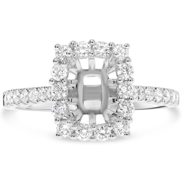 White Gold Diamond Halo Semi Mount Meigs Jewelry Tahlequah, OK