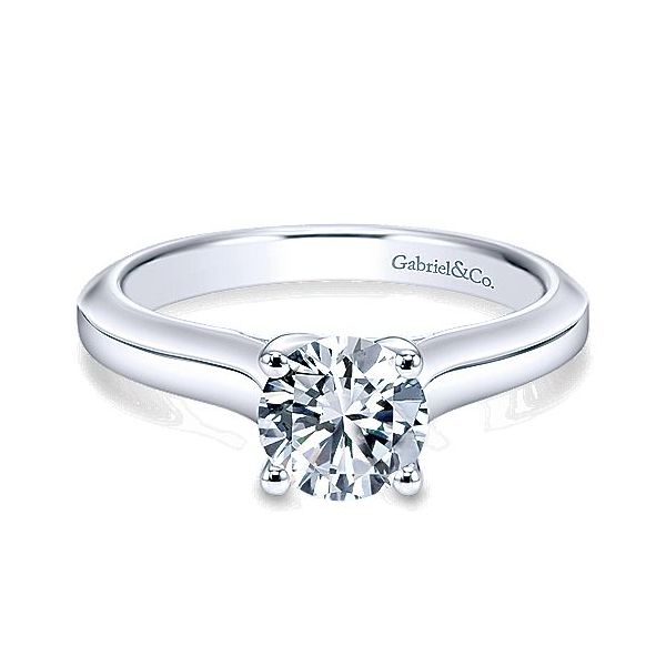 White Gold Polished Solitaire Semi Mount Meigs Jewelry Tahlequah, OK