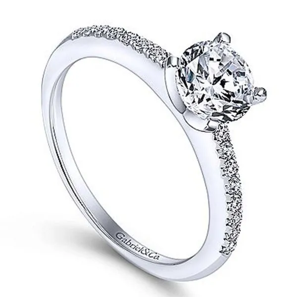 14kt White Gold Round Diamond Semi Mount Image 3 Meigs Jewelry Tahlequah, OK