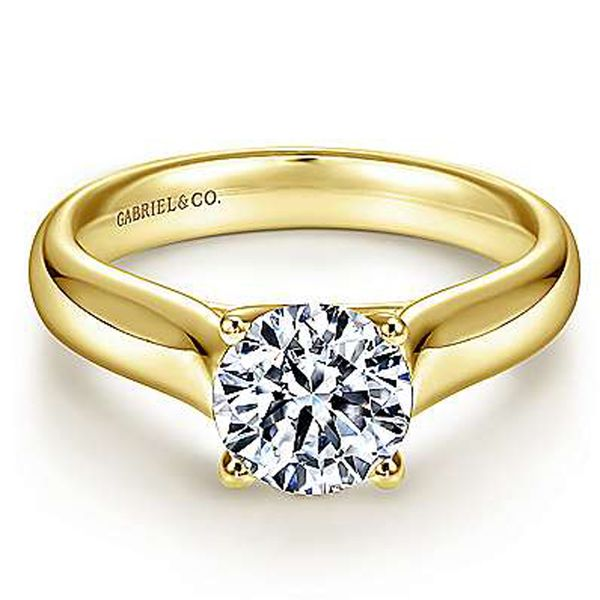 Yellow Gold Polished Solitaire Semi Mount Meigs Jewelry Tahlequah, OK