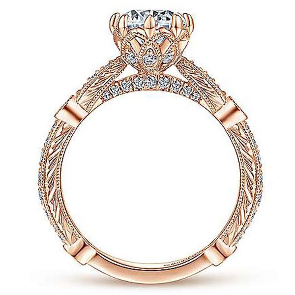 Gabriel & Co. Rose Gold Diamond Semi Mount Image 2 Meigs Jewelry Tahlequah, OK