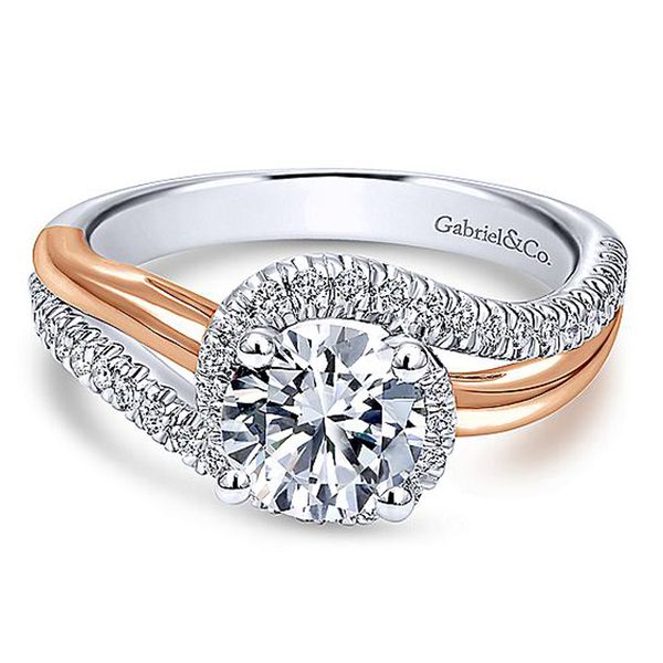 Gabriel & Co. Two Tone Diamond Semi Mount Meigs Jewelry Tahlequah, OK