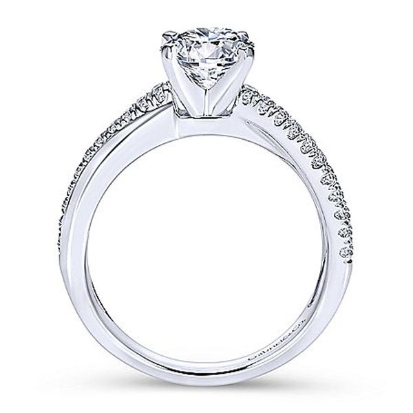 Gabriel & Co. Crisscross Diamond Semi Mount Image 2 Meigs Jewelry Tahlequah, OK