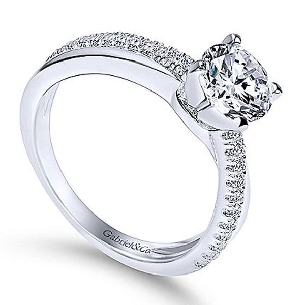 Gabriel & Co. Crisscross Diamond Semi Mount Image 3 Meigs Jewelry Tahlequah, OK