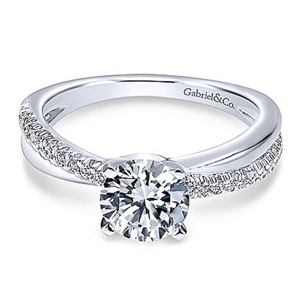 Gabriel & Co. Crisscross Diamond Semi Mount Meigs Jewelry Tahlequah, OK