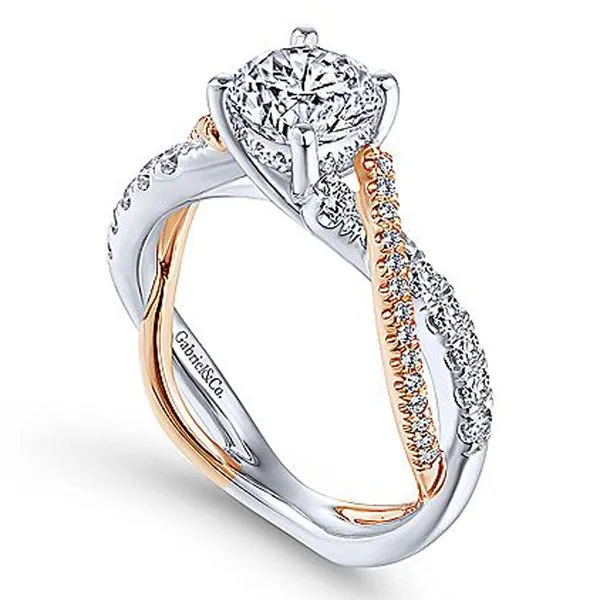 Gabriel & Co. Intertwined Diamond Band Semi Mount Image 3 Meigs Jewelry Tahlequah, OK