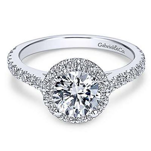 Gabriel & Co. Round Diamond Halo Semi Mount Meigs Jewelry Tahlequah, OK