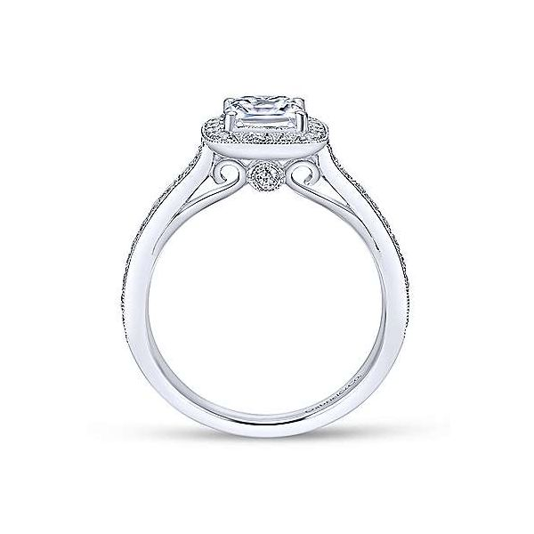 Gabriel & Co. Round Diamond Halo Semi Mount Image 2 Meigs Jewelry Tahlequah, OK