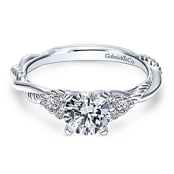 Gabriel & Co. Braided Band Diamond Semi Mount Meigs Jewelry Tahlequah, OK