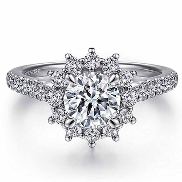 Gabriel & Co. Diamond Halo Semi Mount Meigs Jewelry Tahlequah, OK