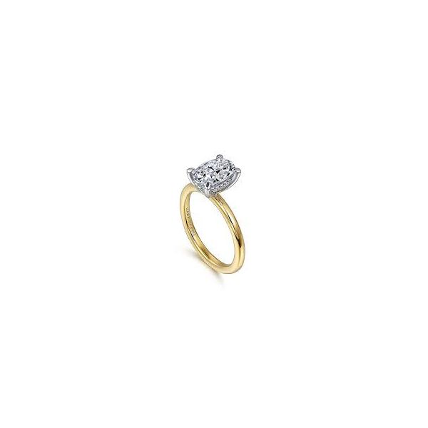 Gabriel & Co. Yellow Gold Polished Semi Mount Image 2 Meigs Jewelry Tahlequah, OK