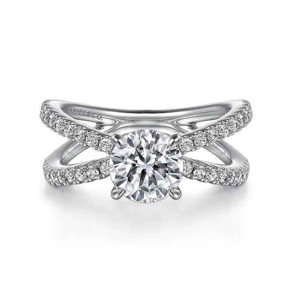 Gabriel & Co. 14k White Gold Diamond Semi Mount Meigs Jewelry Tahlequah, OK