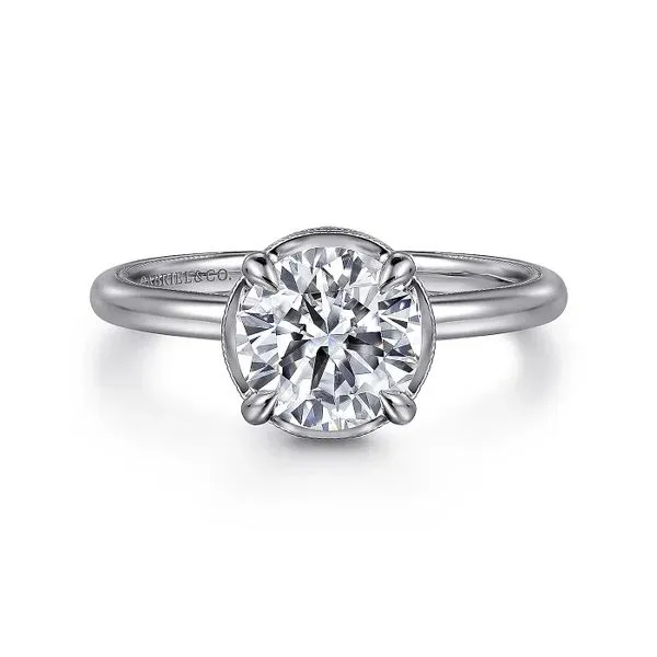 Gabriel & Co. 14k White Gold Polished Semi Mount Meigs Jewelry Tahlequah, OK