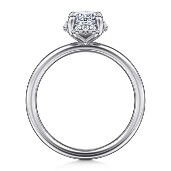 Oval Tilted Diamond Halo Semi Mount Image 2 Meigs Jewelry Tahlequah, OK