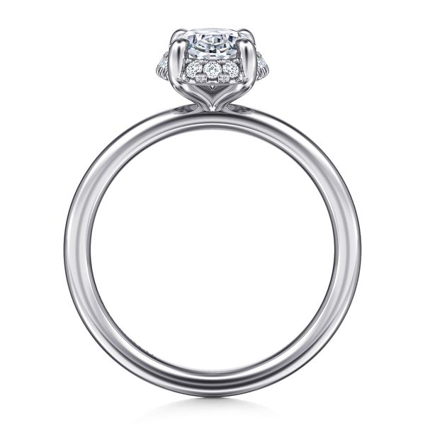 Oval Tilted Diamond Halo Semi Mount Image 2 Meigs Jewelry Tahlequah, OK