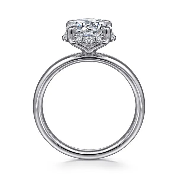 Round Tilted Diamond Halo Semi Mount Image 2 Meigs Jewelry Tahlequah, OK