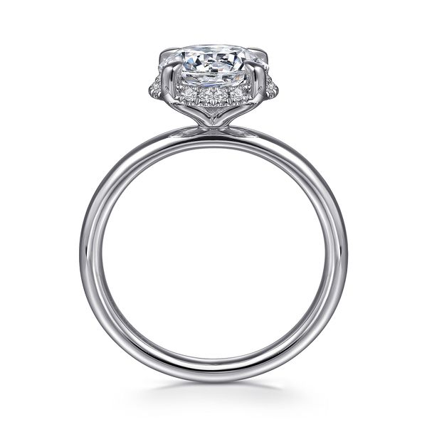 Round Tilted Diamond Halo Semi Mount Image 2 Meigs Jewelry Tahlequah, OK