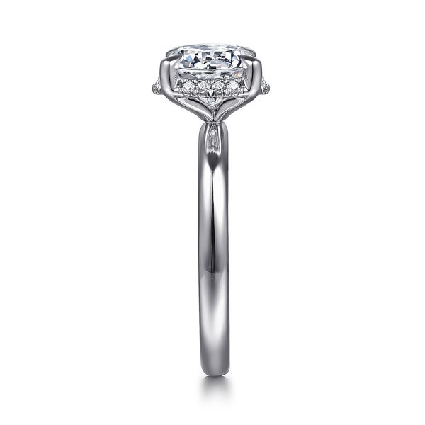 Round Tilted Diamond Halo Semi Mount Image 4 Meigs Jewelry Tahlequah, OK