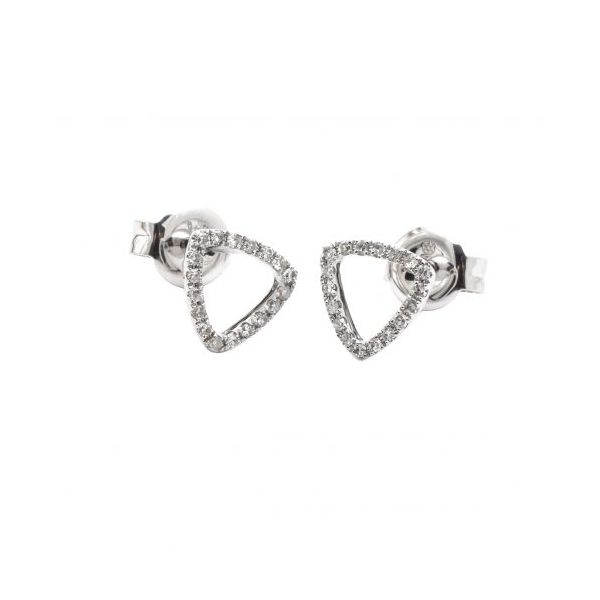 Triangle Shaped Diamond Earrings Meigs Jewelry Tahlequah, OK