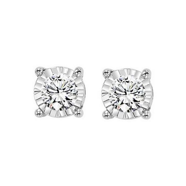 .50CT Diamond Studs With Diamond Cut Enhanced Mounting Meigs Jewelry Tahlequah, OK