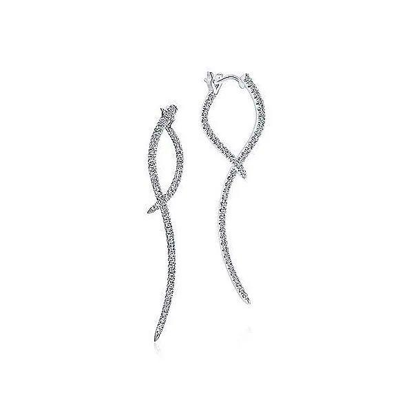 Diamond Sculptural Drop Earrings Meigs Jewelry Tahlequah, OK