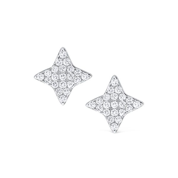 White Gold Diamond Star Stud Earrings Meigs Jewelry Tahlequah, OK