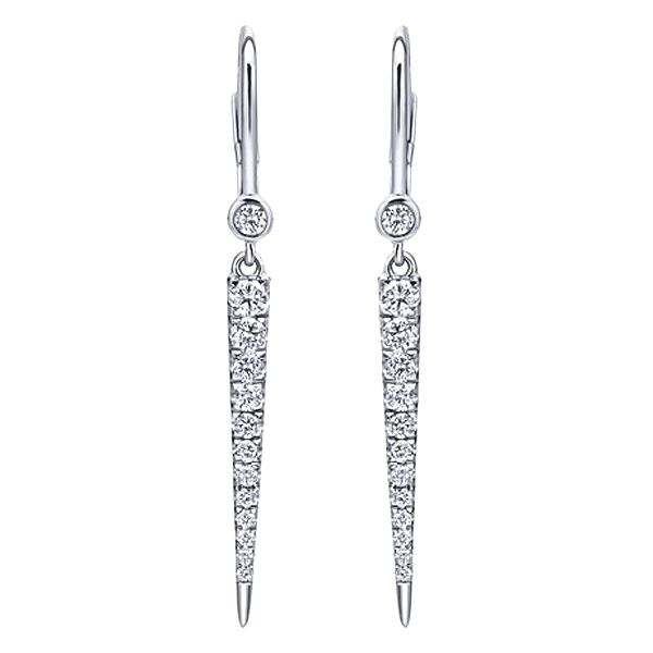 White Gold Dangle Diamond Earrings Meigs Jewelry Tahlequah, OK