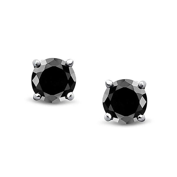 1.0CT Black Diamond Stud Earrings Meigs Jewelry Tahlequah, OK