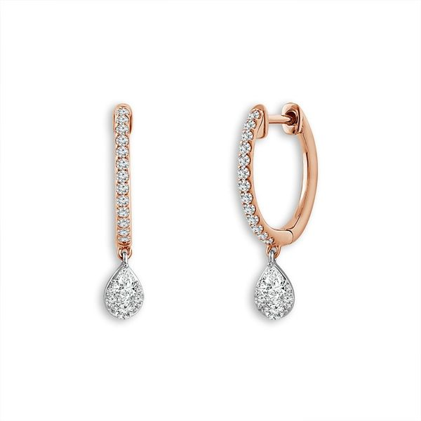 14k White & Rose Diamond Earrings Meigs Jewelry Tahlequah, OK