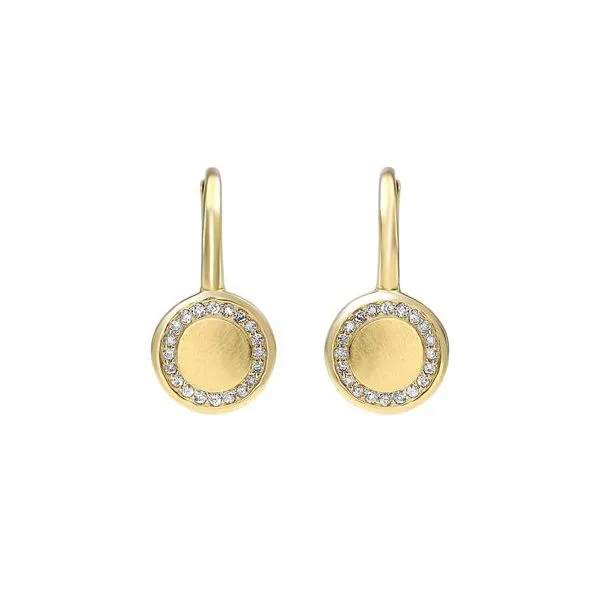 Yellow Gold Disc Leverback Earrings Meigs Jewelry Tahlequah, OK