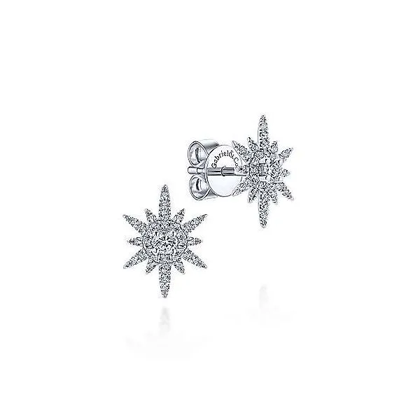 Gabriel & Co. Diamond Star Stud Earrings Meigs Jewelry Tahlequah, OK