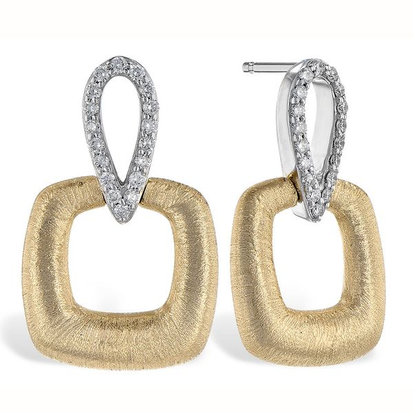 Two Tone Diamond Dangle Earrings Meigs Jewelry Tahlequah, OK